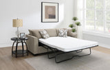 Storey Camel Upholstered Sleeper Sectional Chaise Sofa