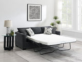 Storey Dark Gray Upholstered Sleeper Sectional Chaise Sofa