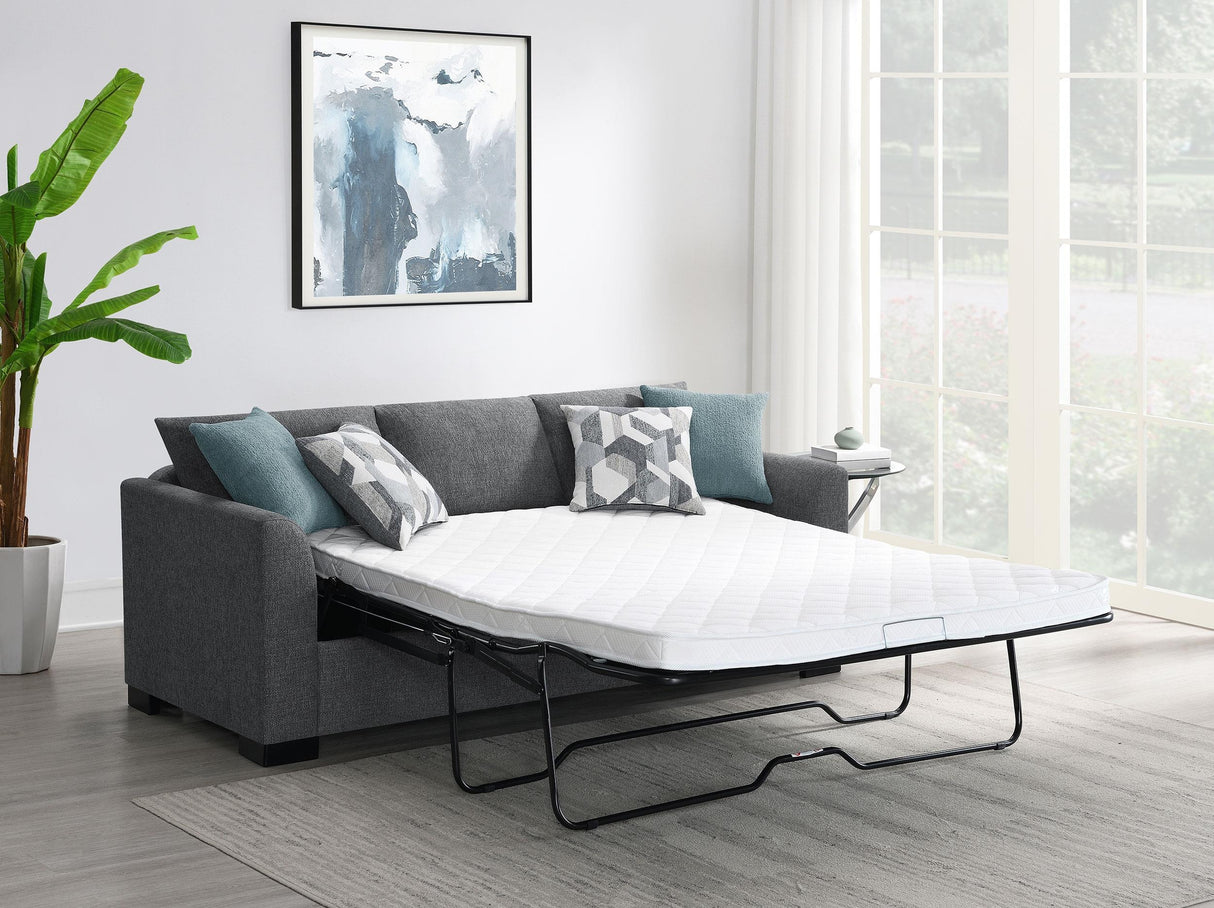 Storey Gray Upholstered Sleeper Sectional Chaise Sofa