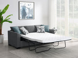 Storey Gray Upholstered Sleeper Sectional Chaise Sofa