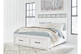 Ashbryn White/Natural Storage Platform Bedroom Set