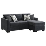 Storey Dark Gray Upholstered Sleeper Sectional Chaise Sofa