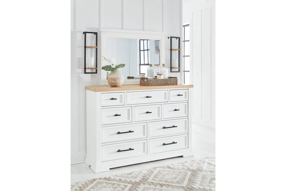 Ashbryn White/Natural Storage Platform Bedroom Set