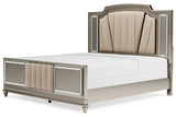 Chevanna Platinum King LED Upholstered Panel Bed