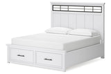 Ashbryn White/Natural Storage Platform Bedroom Set