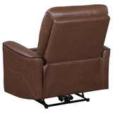 Greenfield Saddle Brown Upholstered Power Reclining Living Room Set