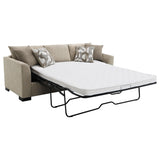 Storey Camel Upholstered Sleeper Sectional Chaise Sofa