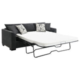 Storey Dark Gray Upholstered Sleeper Sectional Chaise Sofa