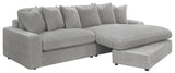 Blaine Fog Upholstered Reversible Sectional