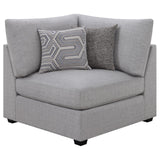 Cambria Gray Upholstered 4-Piece Modular Sectional