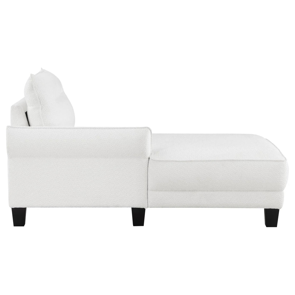 Caspian White and Black Upholstered Curved Arms Sectional Sofa