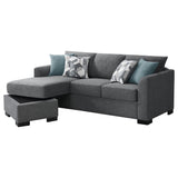 Storey Gray Upholstered Sleeper Sectional Chaise Sofa