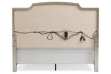 Chevanna Platinum King LED Upholstered Panel Bed
