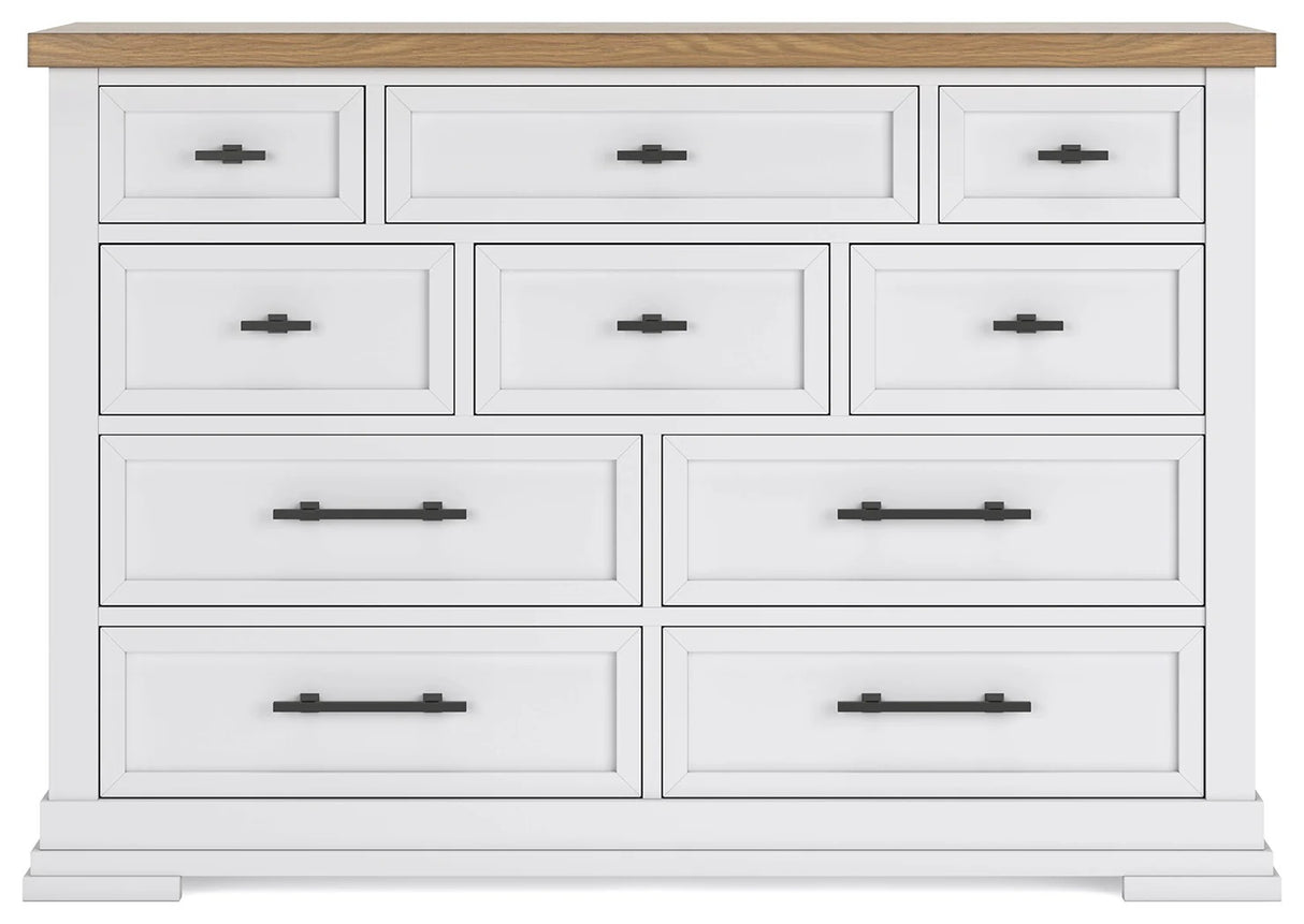 Ashbryn White/Natural Storage Platform Bedroom Set