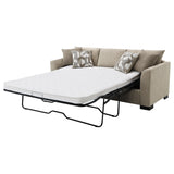 Storey Camel Upholstered Sleeper Sectional Chaise Sofa