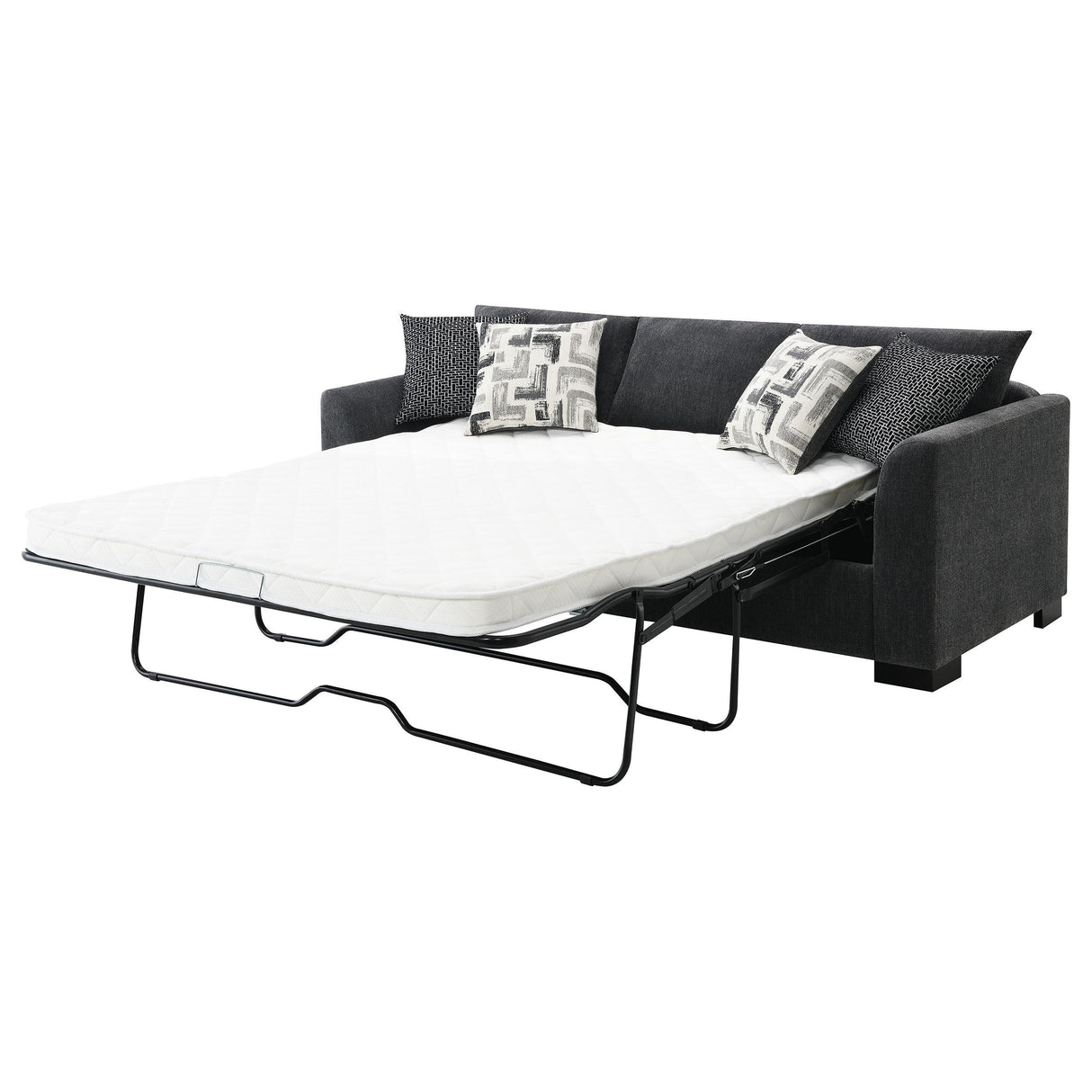 Storey Dark Gray Upholstered Sleeper Sectional Chaise Sofa