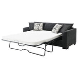 Storey Dark Gray Upholstered Sleeper Sectional Chaise Sofa