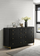 Arini Black 8-Drawer Bedroom Dresser