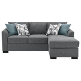 Storey Gray Upholstered Sleeper Sectional Chaise Sofa