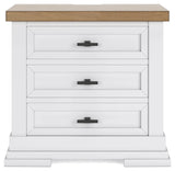 Ashbryn White/Natural Storage Platform Bedroom Set