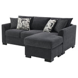 Storey Dark Gray Upholstered Sleeper Sectional Chaise Sofa