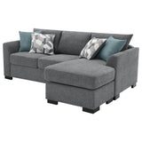 Storey Gray Upholstered Sleeper Sectional Chaise Sofa