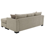Storey Camel Upholstered Sleeper Sectional Chaise Sofa