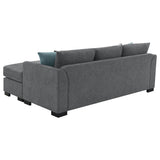 Storey Gray Upholstered Sleeper Sectional Chaise Sofa