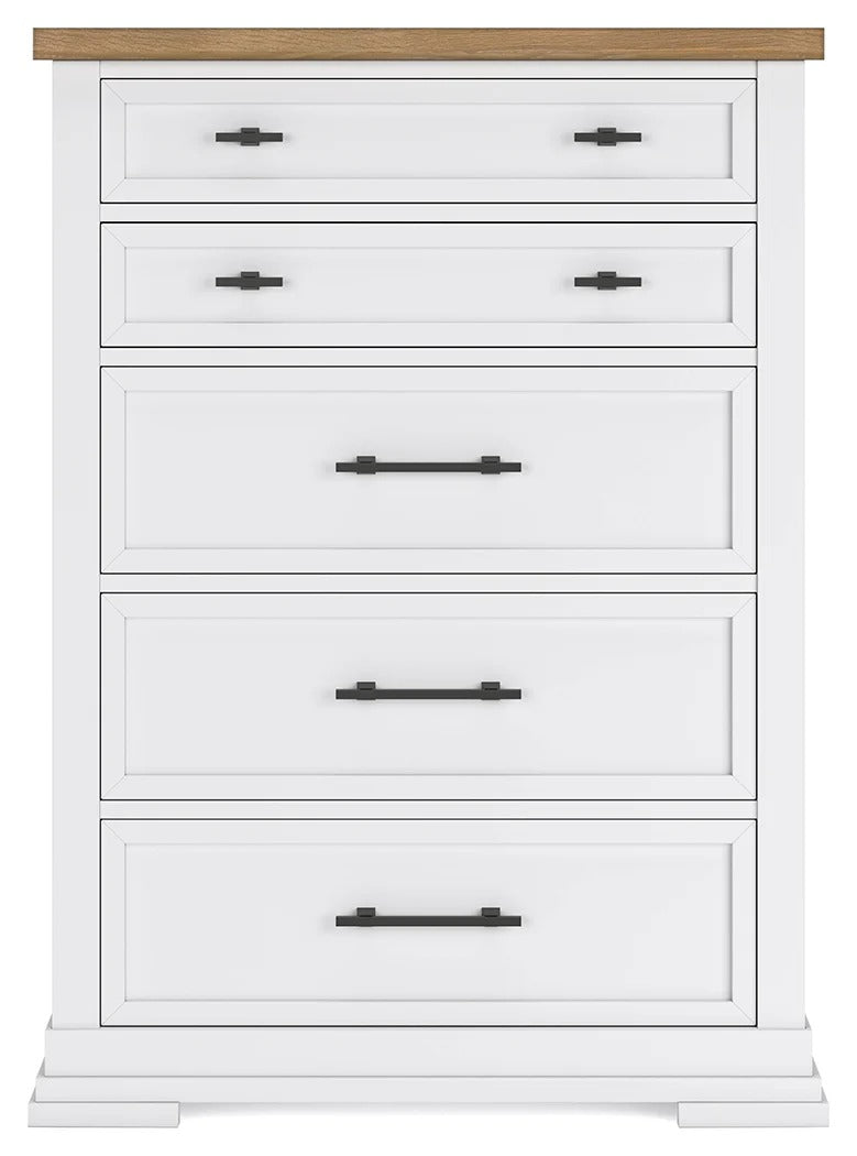 Ashbryn White/Natural Storage Platform Bedroom Set