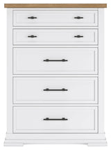 Ashbryn White/Natural Storage Platform Bedroom Set