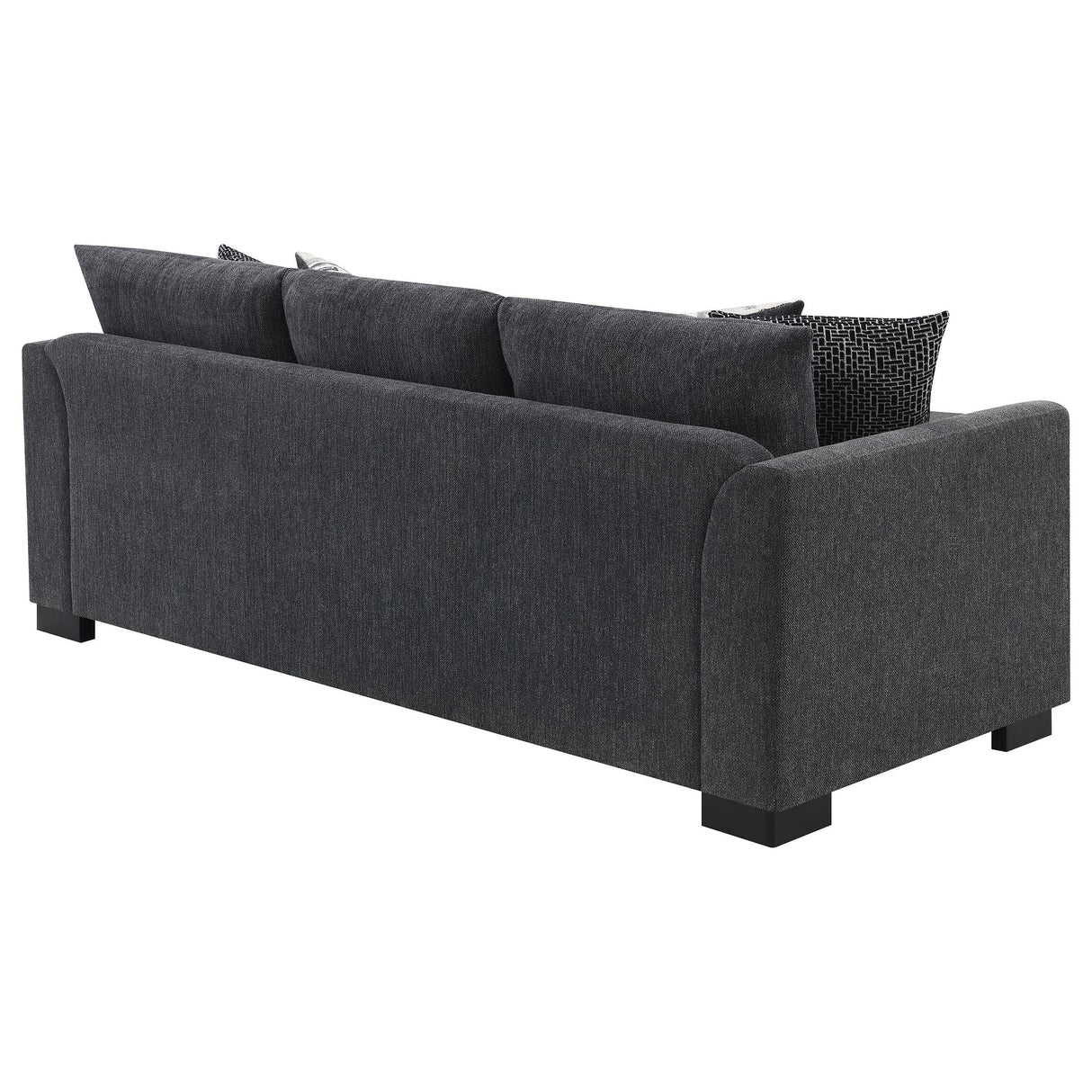 Storey Dark Gray Upholstered Sleeper Sectional Chaise Sofa