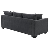 Storey Dark Gray Upholstered Sleeper Sectional Chaise Sofa