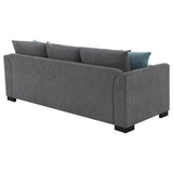Storey Gray Upholstered Sleeper Sectional Chaise Sofa