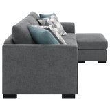 Storey Gray Upholstered Sleeper Sectional Chaise Sofa