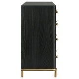 Arini Black 8-Drawer Bedroom Dresser