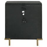 Arini Black 3-Drawer Nightstand