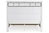 Ashbryn White/Natural King Storage Platform Bed