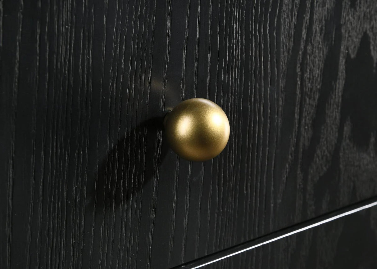 Arini Black 3-Drawer Nightstand