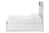 Ashbryn White/Natural King Storage Platform Bed