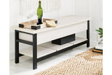 Rhyson White Storage Bench