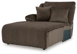 Top Tier Chocolate 3-Piece RAF Chaise Reclining Sectional
