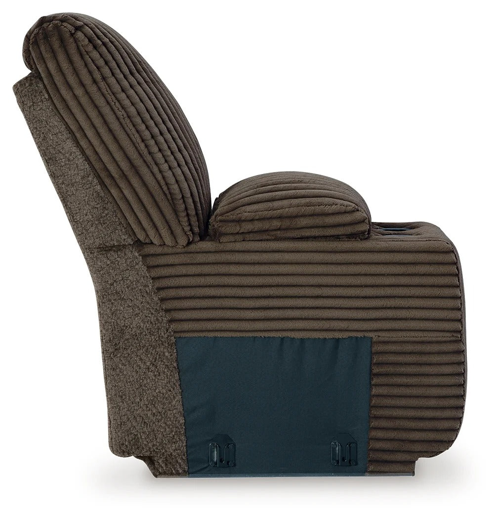 Top Tier Chocolate 3-Piece RAF Chaise Reclining Sectional