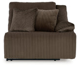 Top Tier Chocolate 3-Piece RAF Chaise Reclining Sectional