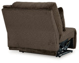 Top Tier Chocolate 3-Piece RAF Chaise Reclining Sectional