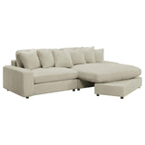 Blaine Sand Upholstered Reversible Sectional Sofa
