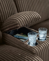 Top Tier Chocolate 3-Piece RAF Chaise Reclining Sectional