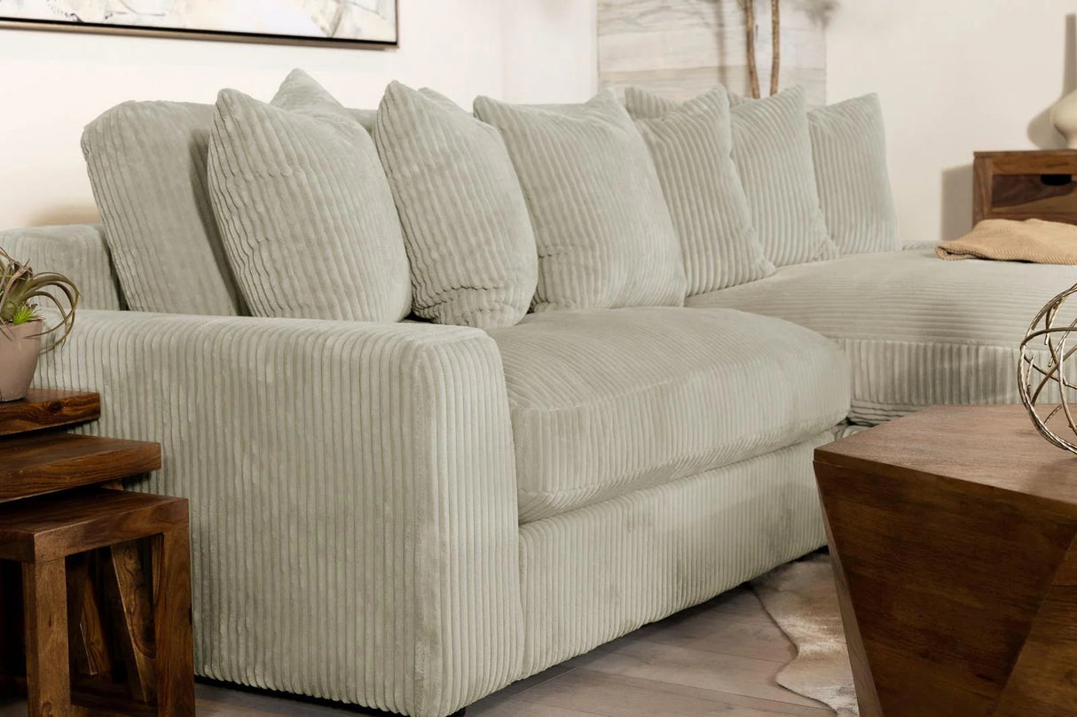 Blaine Sand Upholstered Reversible Sectional Sofa