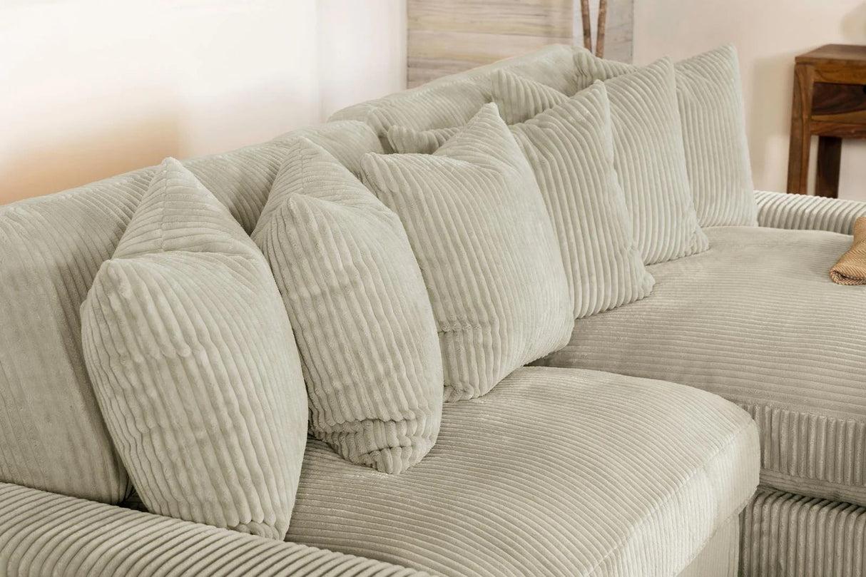 Blaine Sand Upholstered Reversible Sectional Sofa