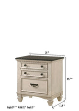Sawyer Antique White/Brown Nightstand