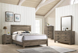Millie Brownish Gray King Panel Bed
